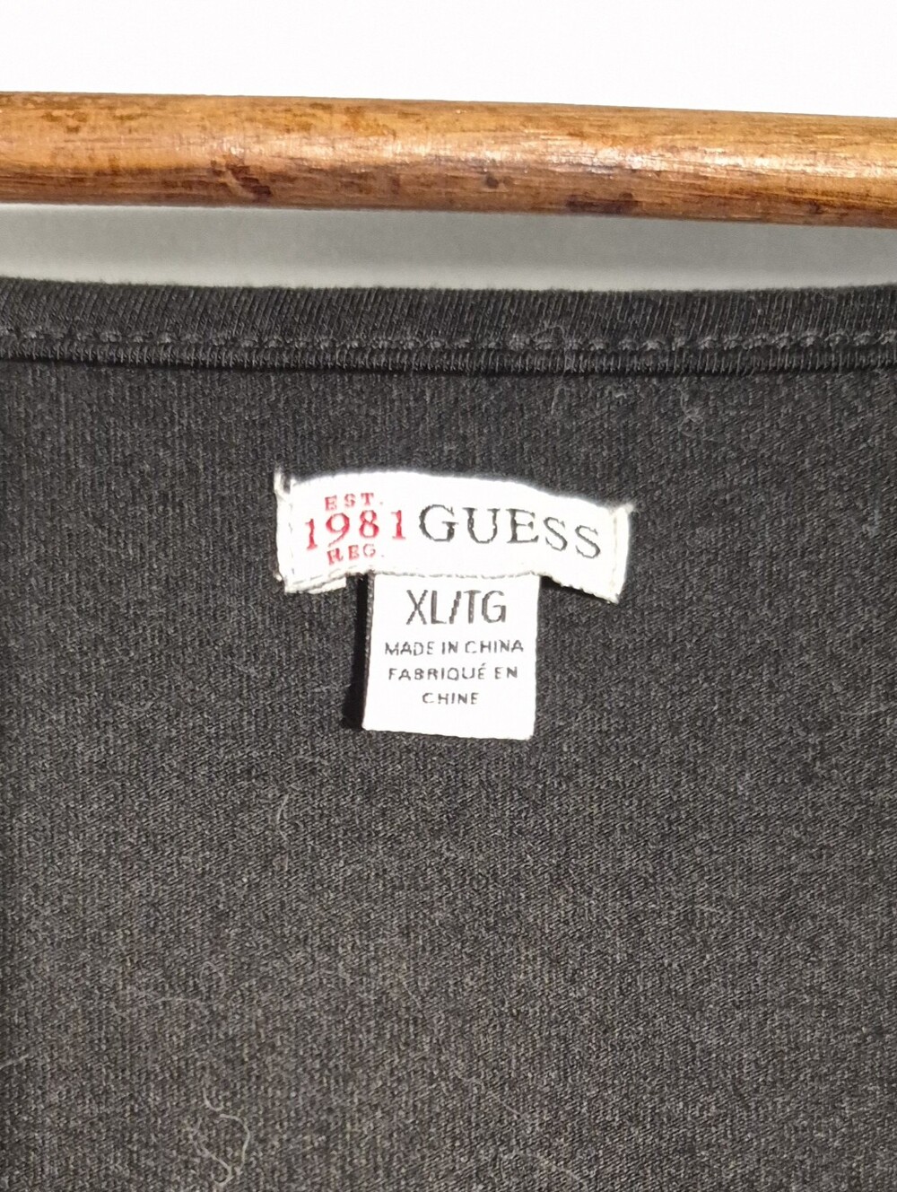 Guess Black Long Sleeve Top with White Side Panels - Picture 3 of 3
